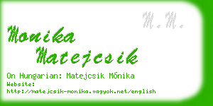monika matejcsik business card