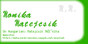 monika matejcsik business card